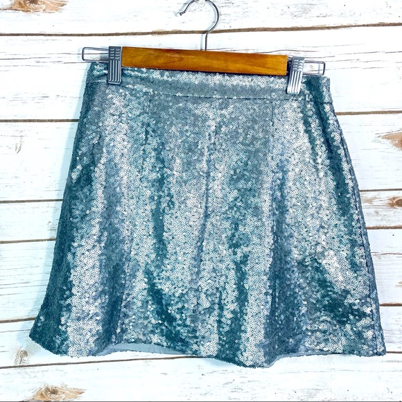 Decree Dresses & Skirts - Decree | Silver sequin mini skirt